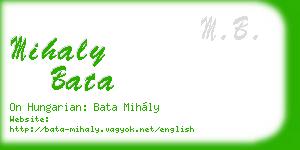 mihaly bata business card